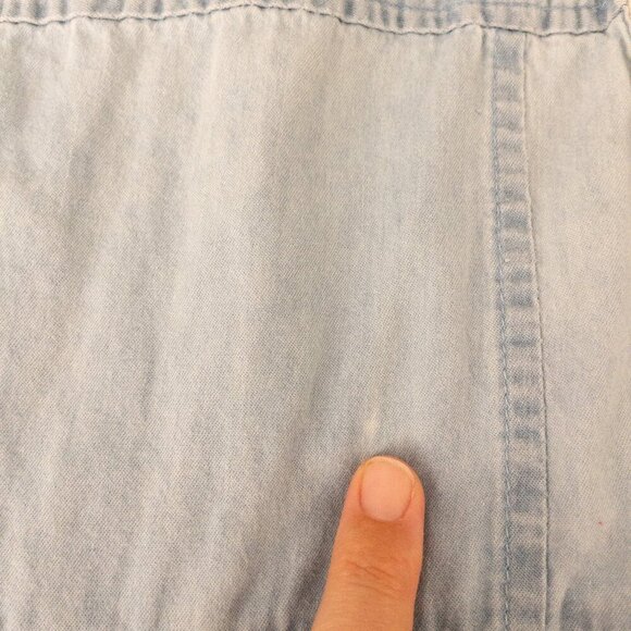 U.S. Polo Assn. Girls 2T Denim & Lace Ruffle Dress Sleeveless Button Front - Picture 4 of 4